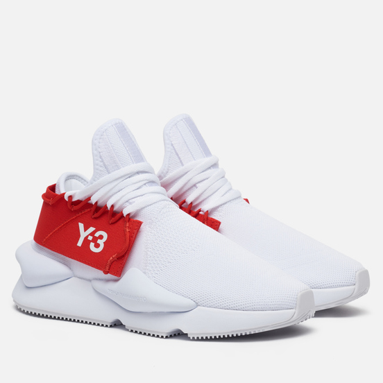 Кроссовки Y-3 Kaiwa Knit White/White/Red