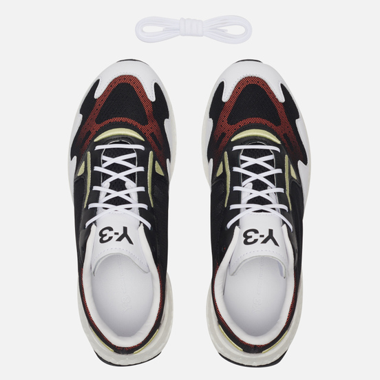 Мужские кроссовки Y-3 Rhisu Run Black/White/Yellow Tint