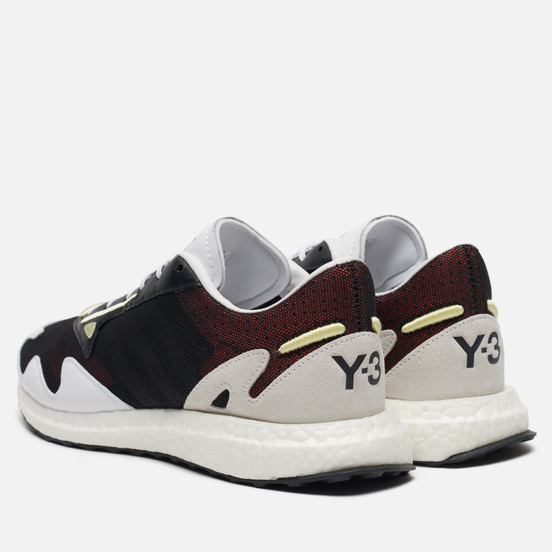 Мужские кроссовки Y-3 Rhisu Run Black/White/Yellow Tint