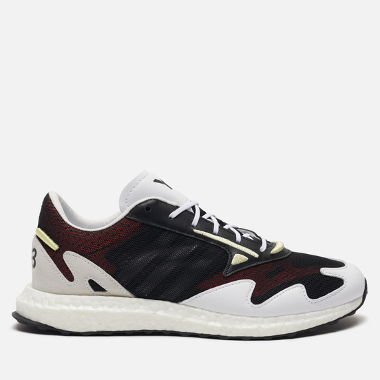 Мужские кроссовки Y-3 Rhisu Run Black/White/Yellow Tint