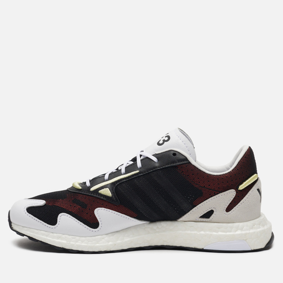 Мужские кроссовки Y-3 Rhisu Run Black/White/Yellow Tint