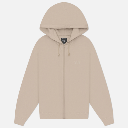 Мужская толстовка Y-3 Brushed Terry Zipper Hoodie, цвет коричневый, размер L