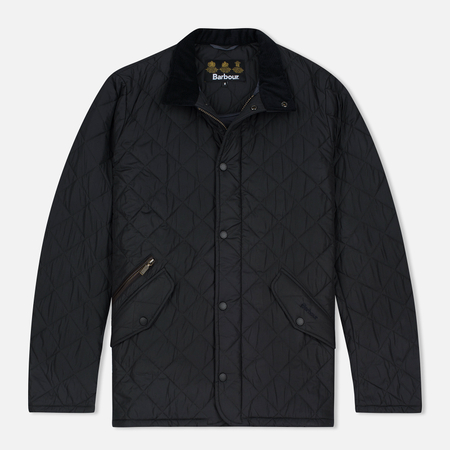 фото Мужская стеганая куртка barbour chelsea sportsquilt, цвет синий, размер xxxl