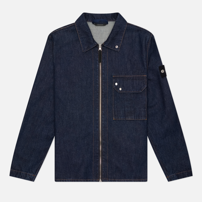Мужская рубашка Stone Island Indigo Denim-Rinsed Comfort Overshirt