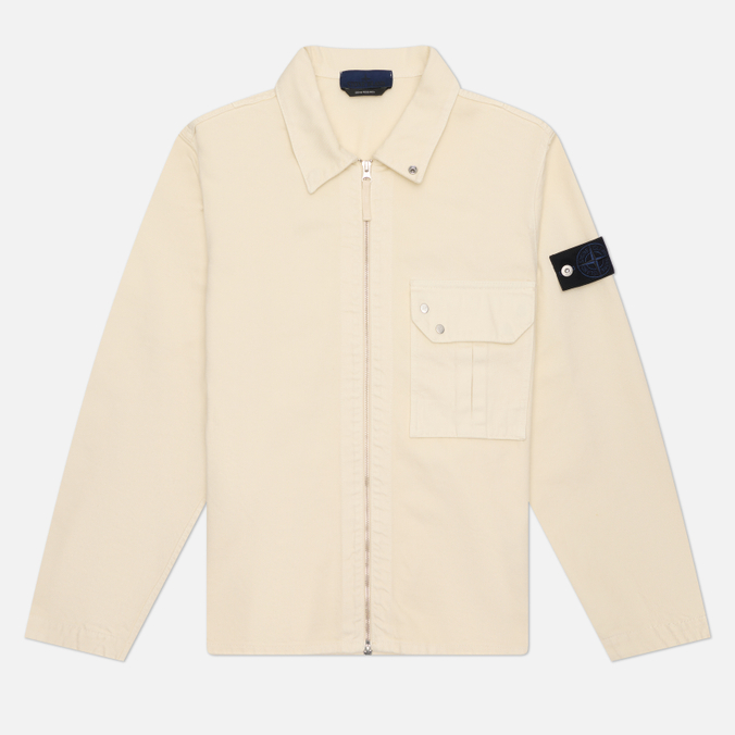 Мужская рубашка Stone Island Light Bull Denim-TC 13 Oz Comfort Overshirt