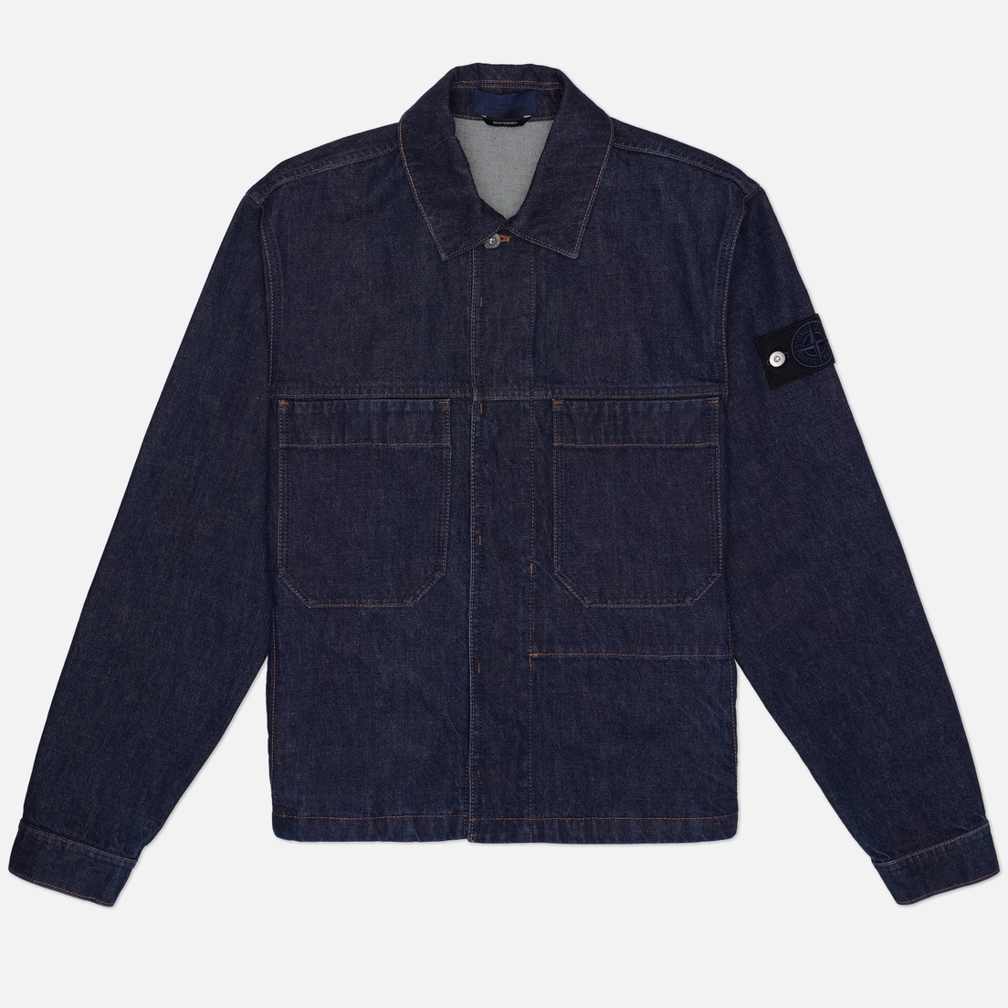 Stone Island Мужская джинсовая куртка Indigo Denim-Rinsed Coach 13.5 Oz