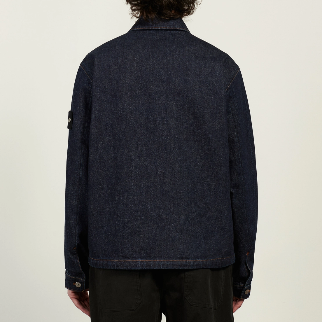 Stone Island Мужская джинсовая куртка Indigo Denim-Rinsed Coach 13.5 Oz
