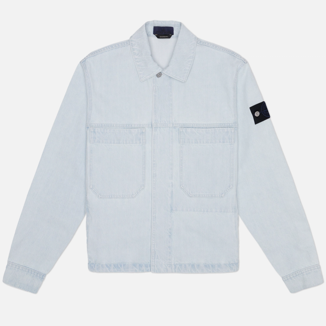 Stone Island Мужская джинсовая куртка Indigo Denim-Ultra Bleached 13.5 Oz