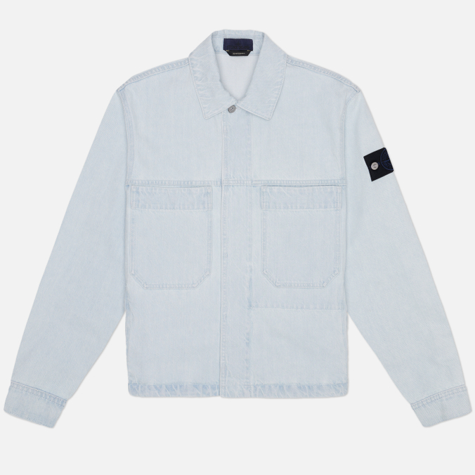 Мужская джинсовая куртка Stone Island Indigo Denim-Ultra Bleached 13.5 Oz