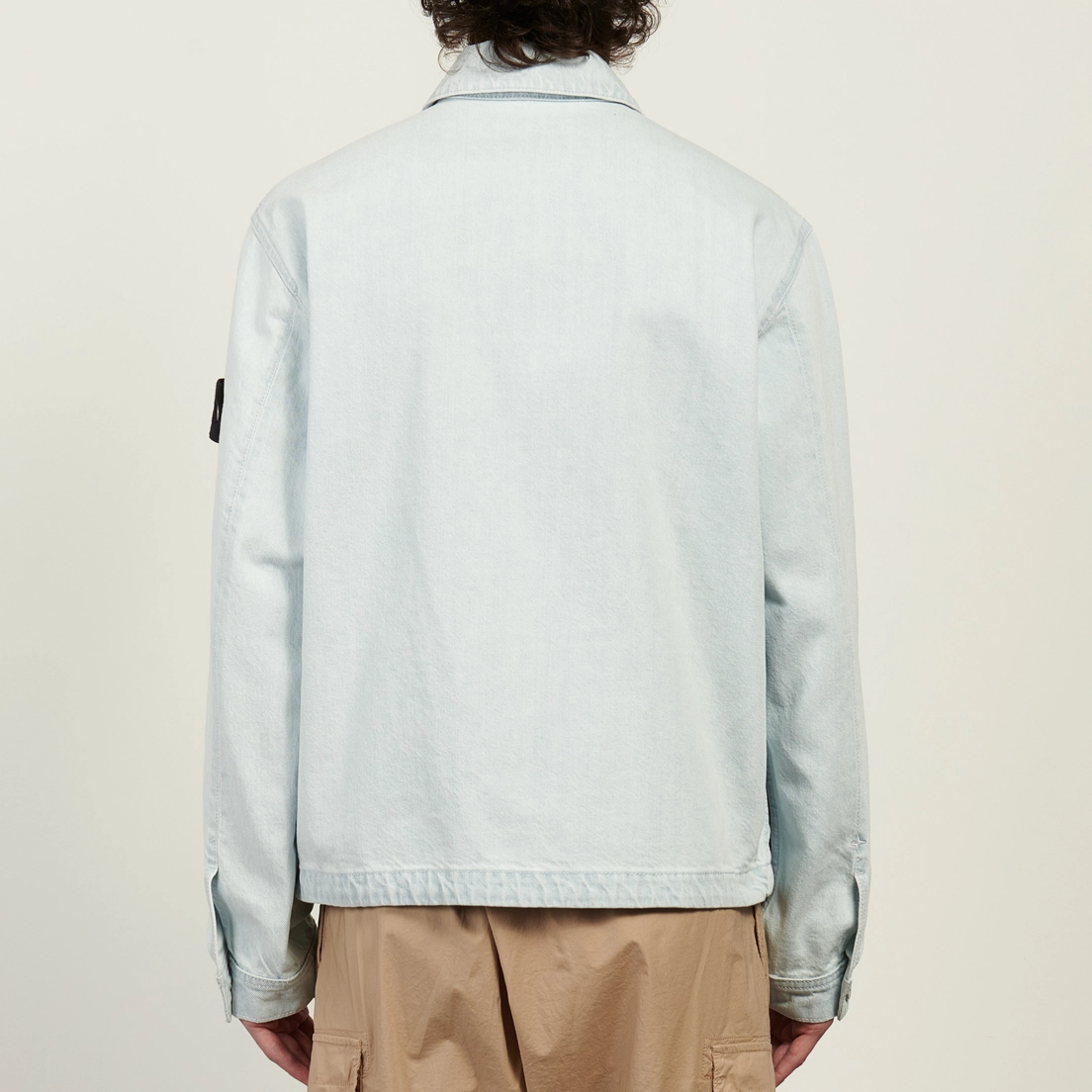 Stone Island Мужская джинсовая куртка Indigo Denim-Ultra Bleached 13.5 Oz