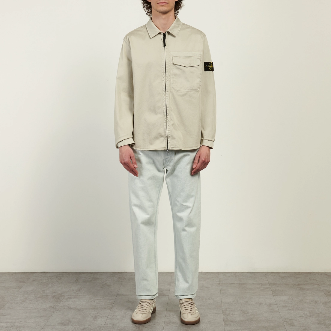 Stone Island Мужские джинсы Indigo Denim-Ultra Bleach Straight 13.5 Oz