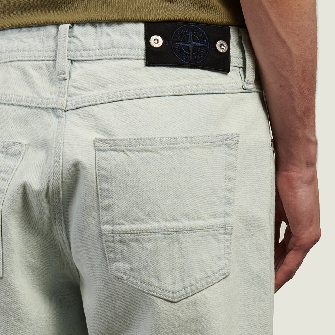 Stone Island Мужские джинсы Indigo Denim-Ultra Bleach Straight 13.5 Oz