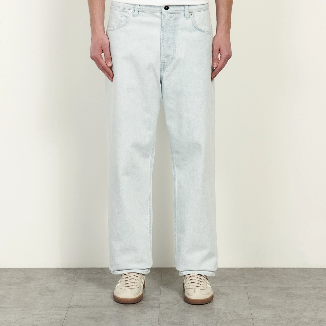 Stone Island Мужские джинсы Indigo Denim-Ultra Bleach Loose 10 Oz