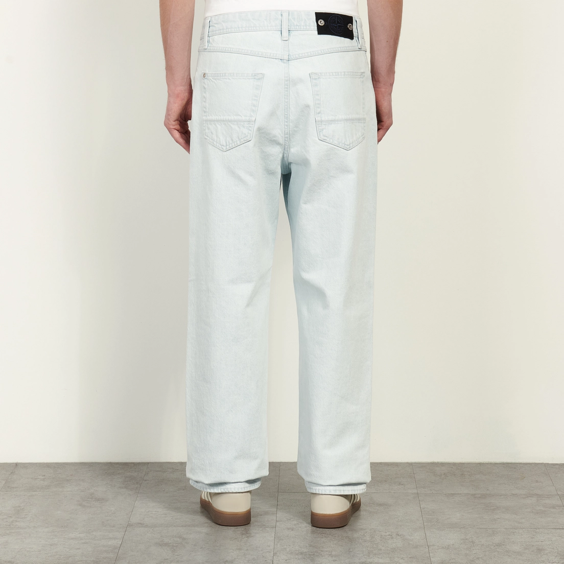 Stone Island Мужские джинсы Indigo Denim-Ultra Bleach Loose 10 Oz