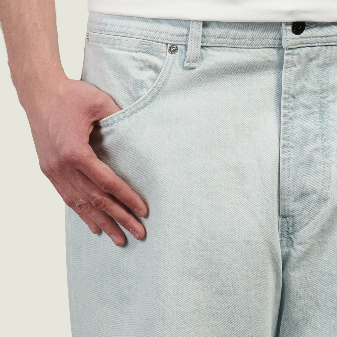 Stone Island Мужские джинсы Indigo Denim-Ultra Bleach Loose 10 Oz