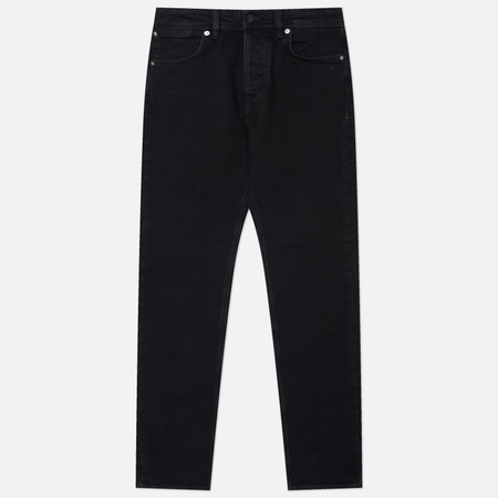 Мужские джинсы Stone Island Stretch Black Denim-Rinsed Slim 12 Oz, цвет чёрный, размер 33