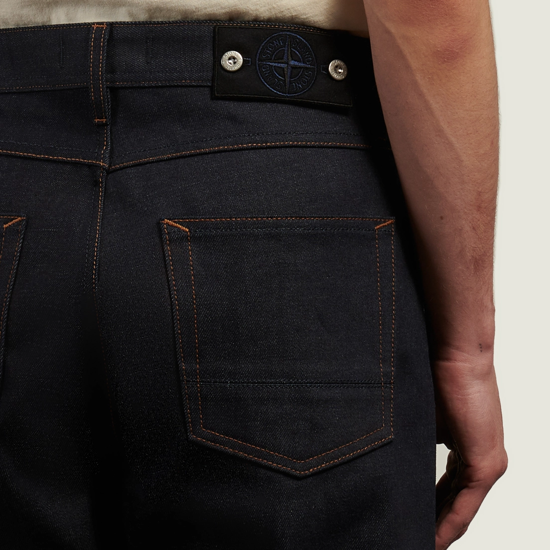 Stone Island Мужские джинсы Selvedge Indigo Denim-Raw Regular 13 Oz