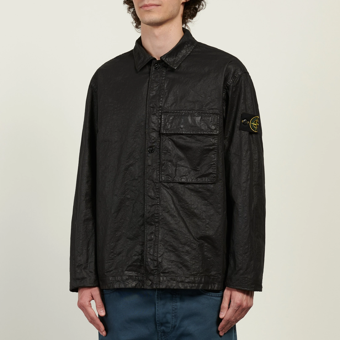 Stone Island Мужская рубашка Organic-Look Nylon Panama-TC