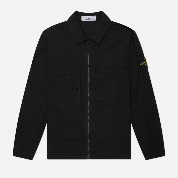 Мужская рубашка Stone Island Mercerised Organic Cotton Ripstop Overshirt