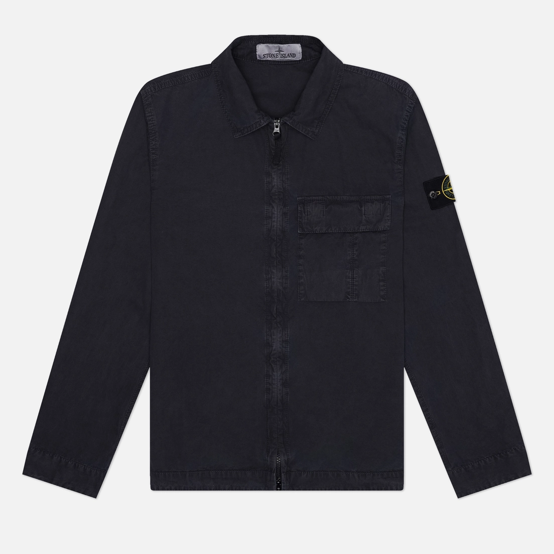Stone Island Мужская рубашка Brushed Organic Cotton Canvas Old Effect Regular Overshirt