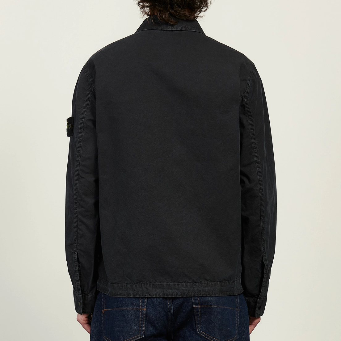 Stone Island Мужская рубашка Brushed Organic Cotton Canvas Old Effect Regular Overshirt