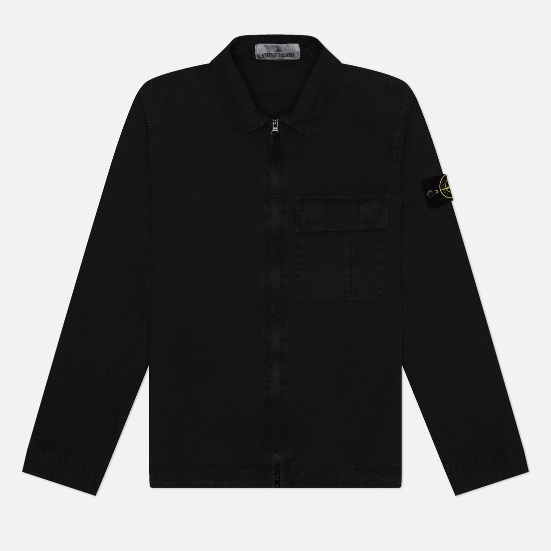 Stone Island Мужская рубашка Brushed Organic Cotton Canvas Old Effect Regular Overshirt