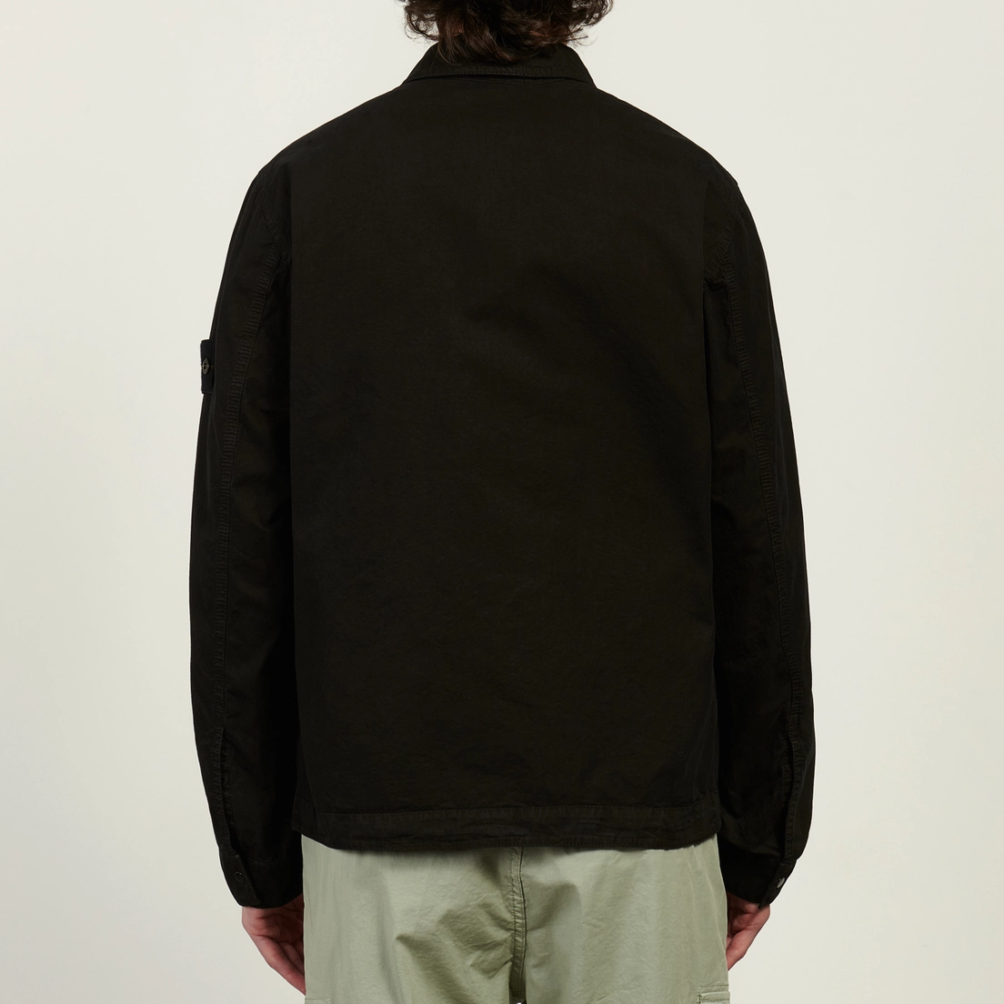 Stone Island Мужская рубашка Brushed Organic Cotton Canvas Old Effect Regular Overshirt