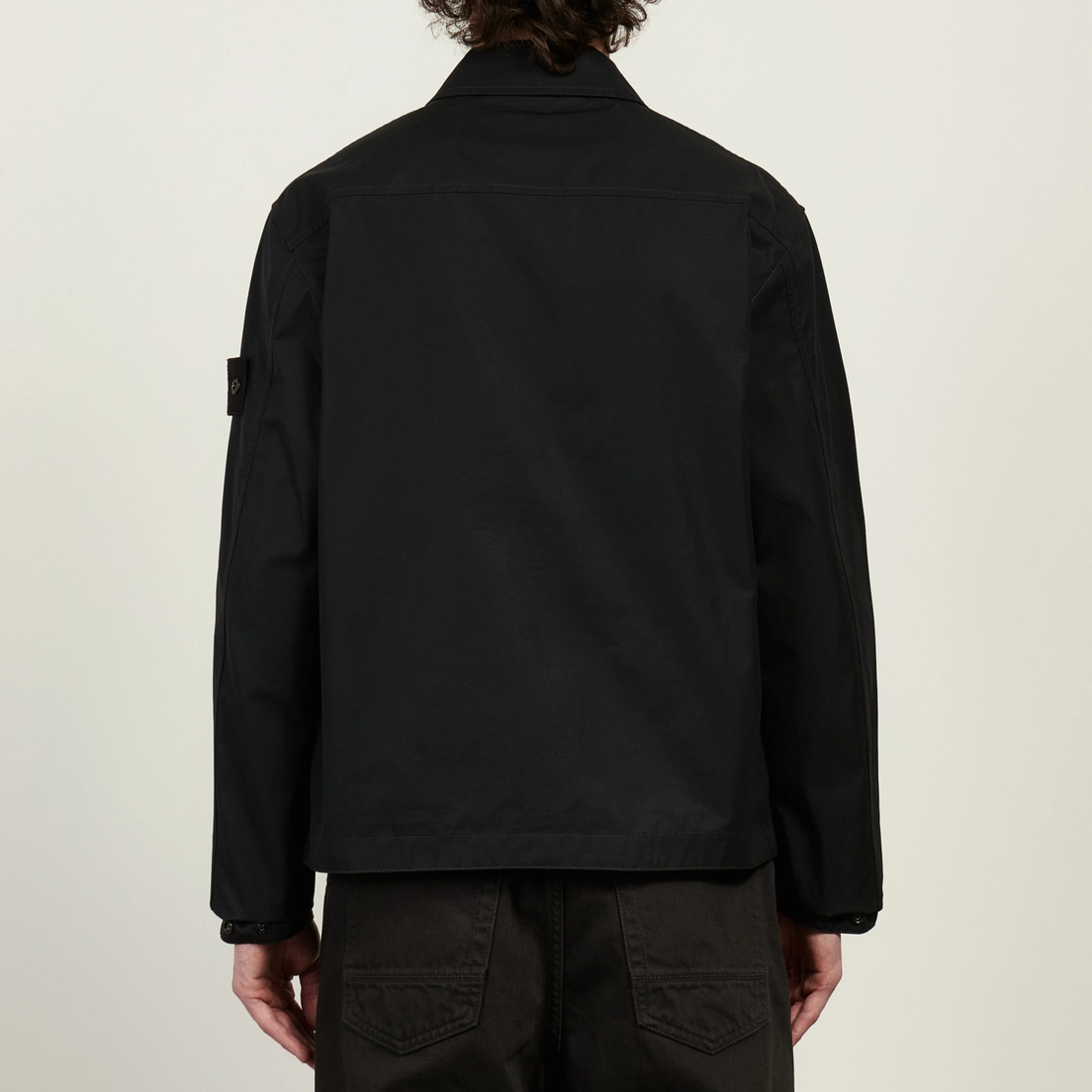 Stone Island Мужская рубашка Ghost Piece Cotton Canvas Zipped Overshirt