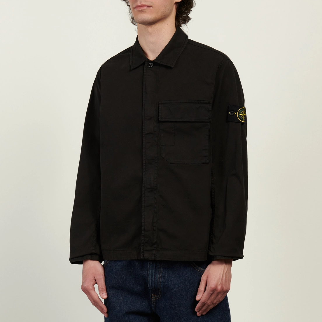 Stone Island Мужская рубашка Stretch Organic Cotton Twill Overshirt
