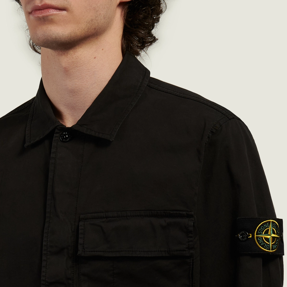 Stone Island Мужская рубашка Stretch Organic Cotton Twill Overshirt