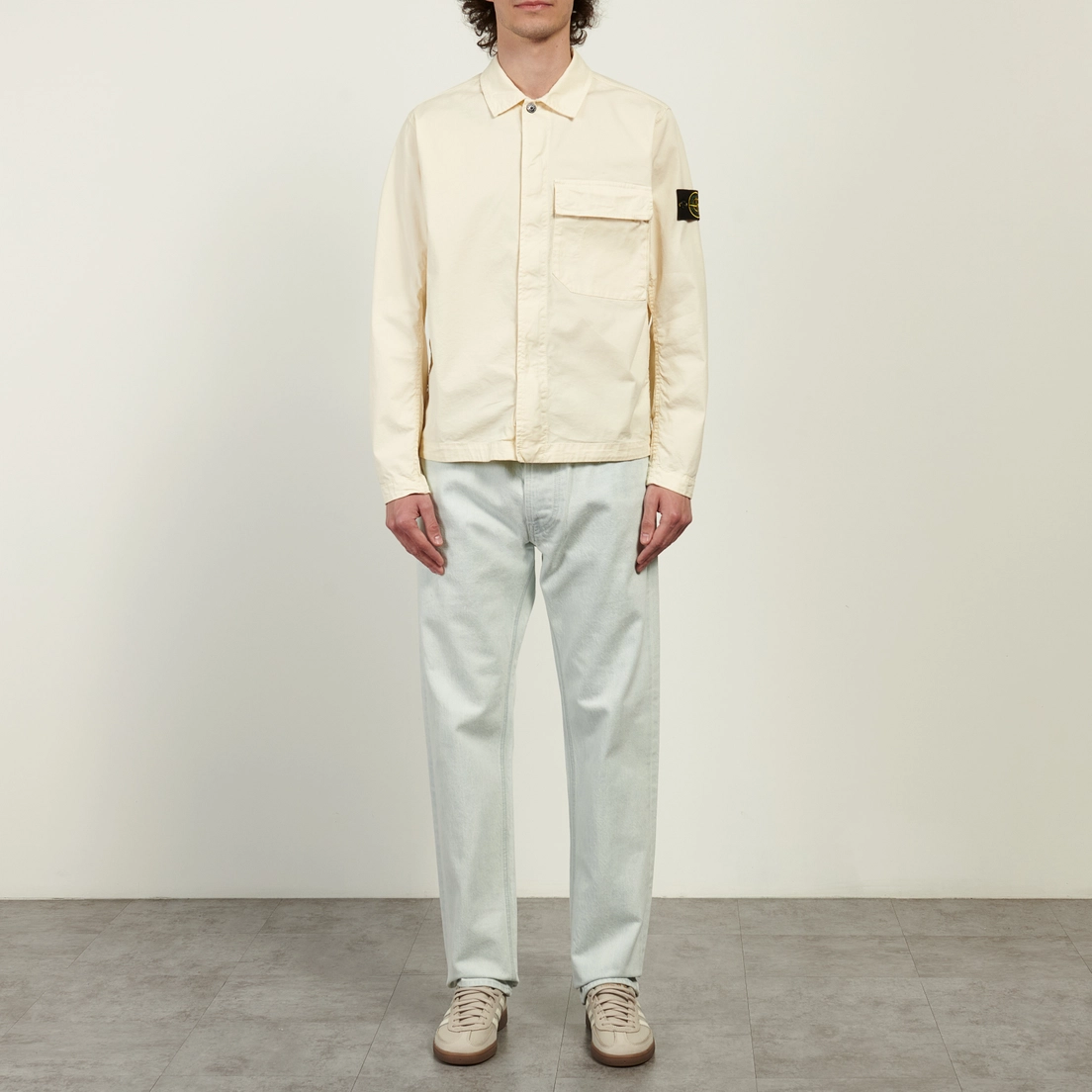 Stone Island Мужская рубашка Stretch Organic Cotton Twill Overshirt