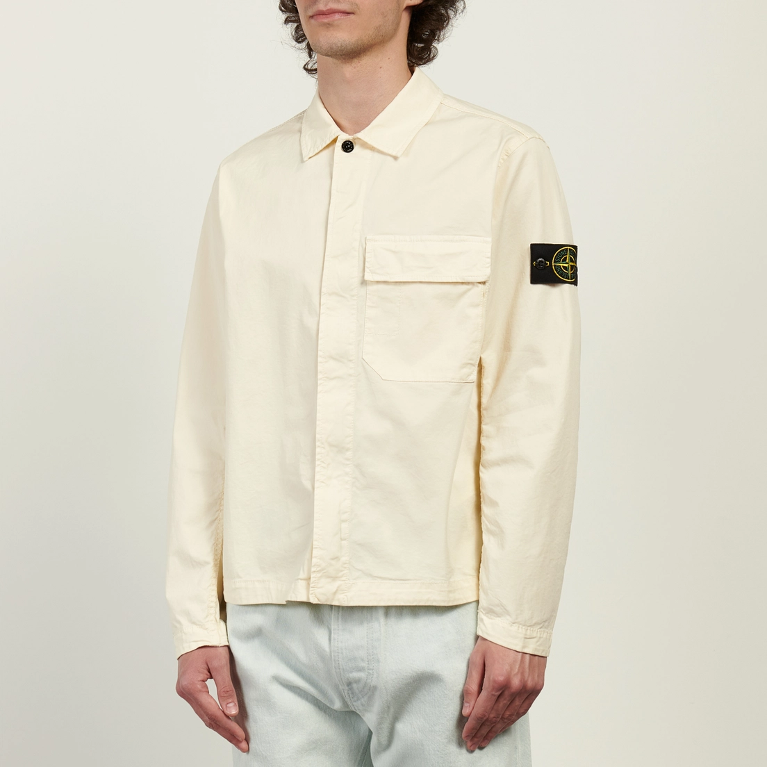 Stone Island Мужская рубашка Stretch Organic Cotton Twill Overshirt