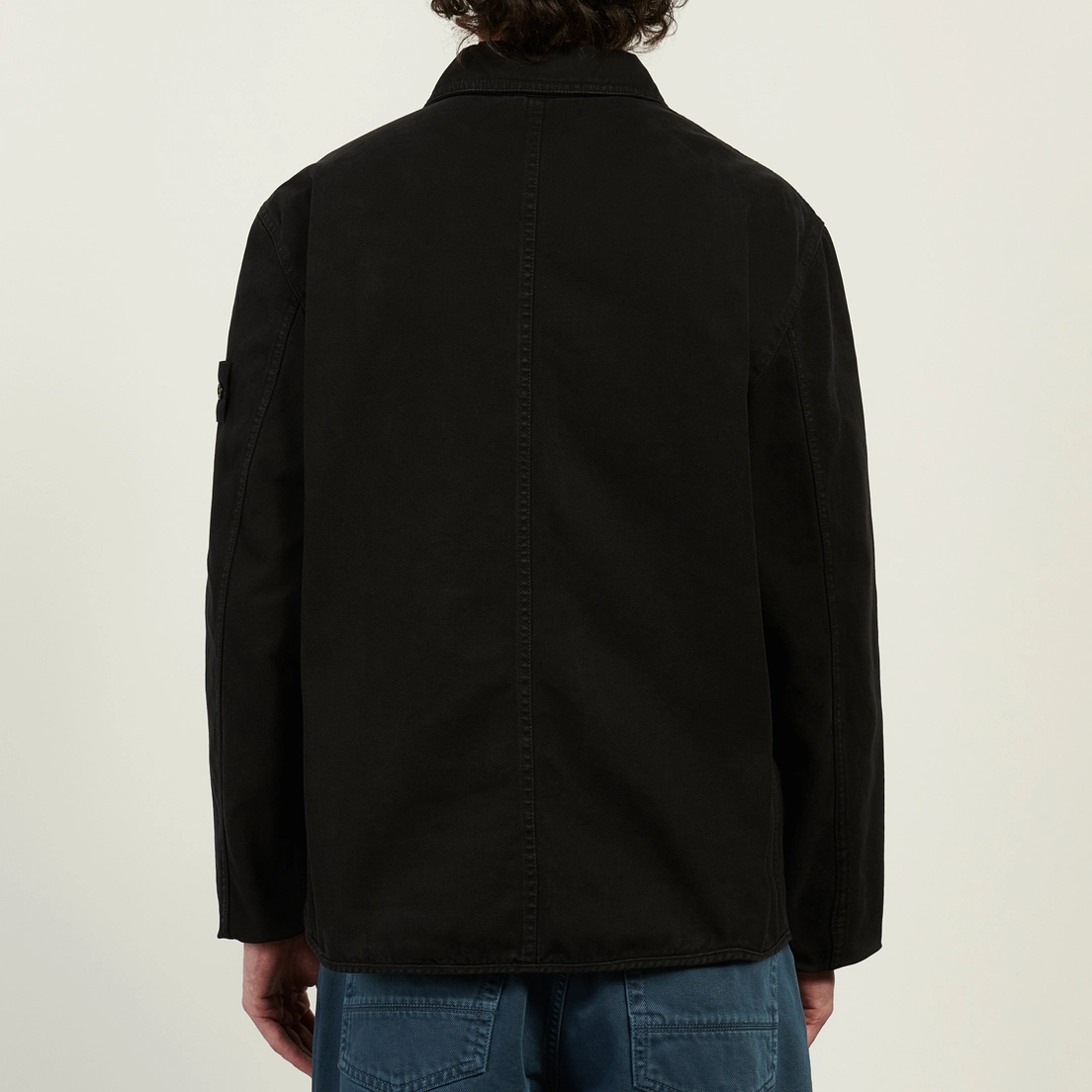 Stone Island Мужская рубашка Organic Panama Cotton Old Effect Comfort Zip-Up