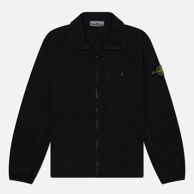 Мужская рубашка Stone Island Organic Panama Cotton Old Effect Comfort Zip-Up