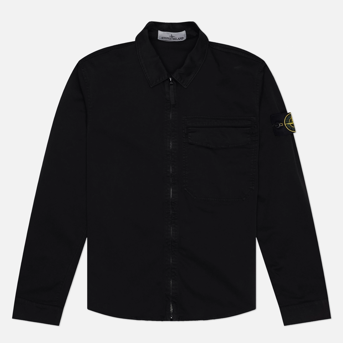 Stone Island Мужская рубашка Stretch Organic Cotton Satin Regular Overshirt