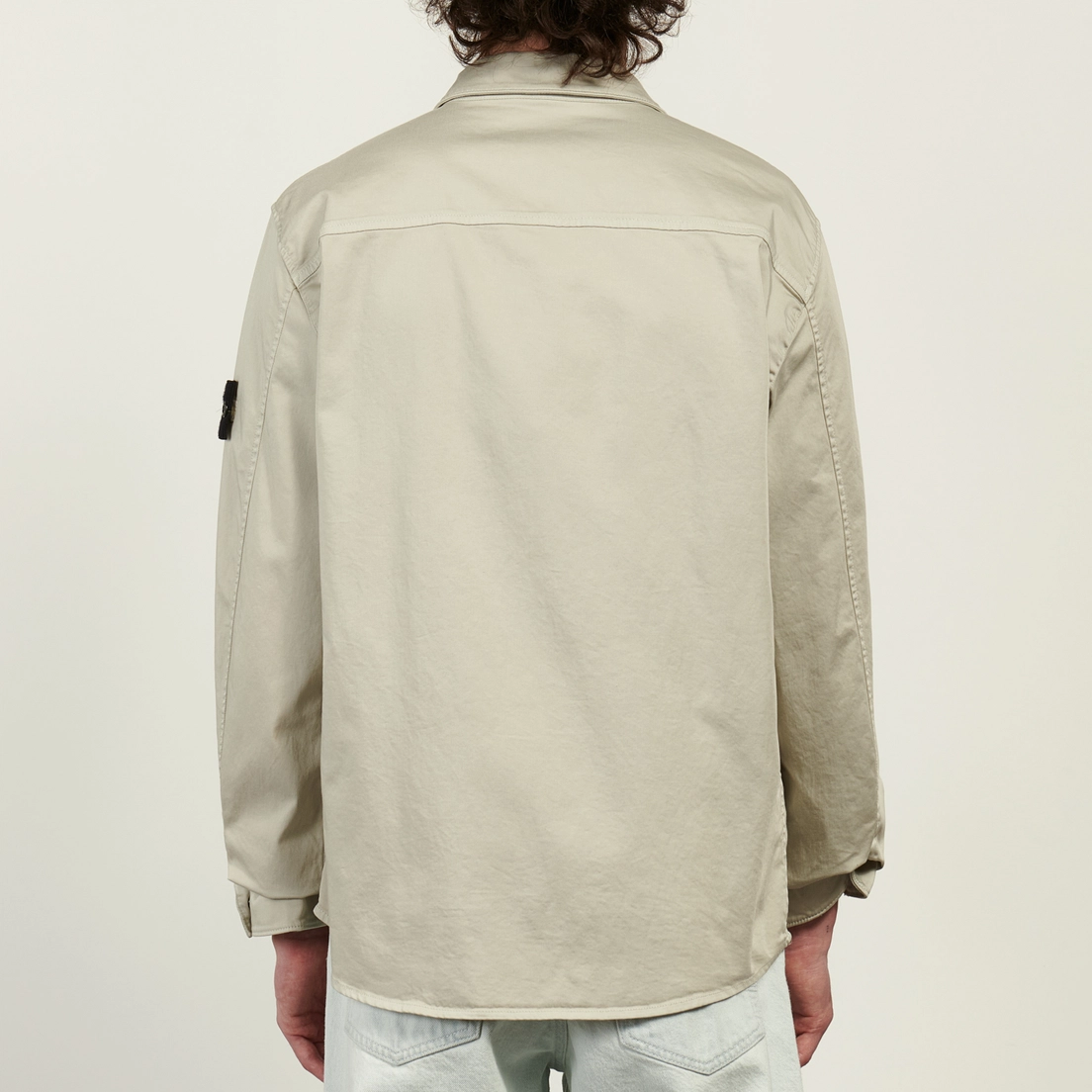 Stone Island Мужская рубашка Stretch Organic Cotton Satin Regular Overshirt
