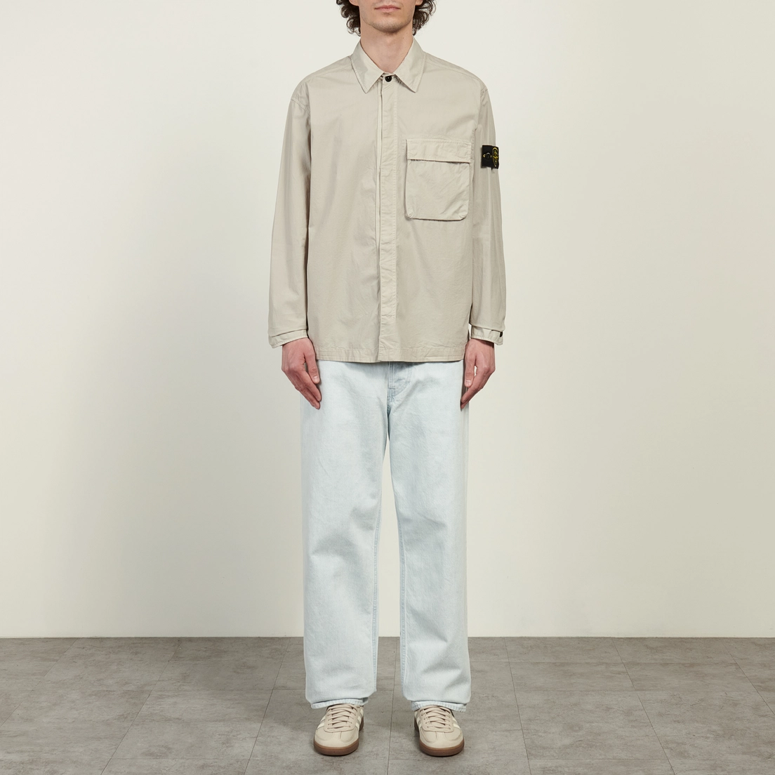 Stone Island Мужская рубашка Stretch Cotton Tela Paracadute Overshirt