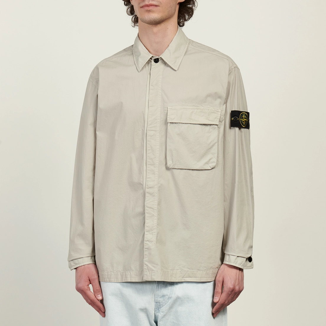 Stone Island Мужская рубашка Stretch Cotton Tela Paracadute Overshirt