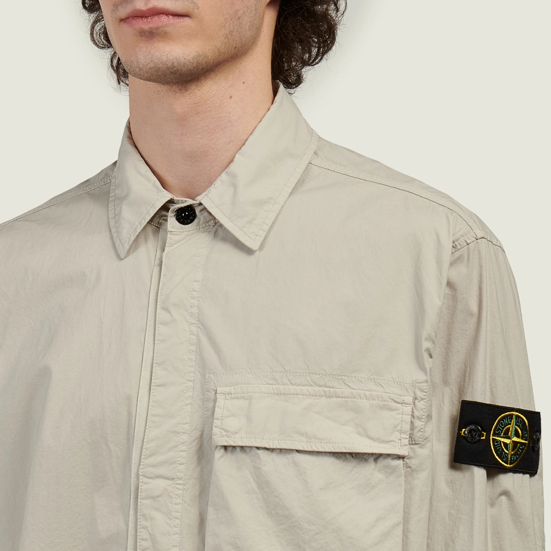 Stone Island Мужская рубашка Stretch Cotton Tela Paracadute Overshirt