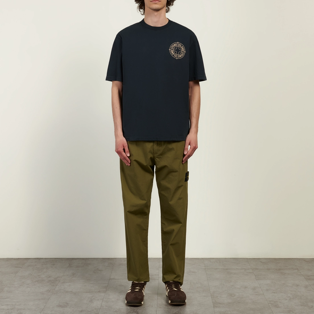 Stone Island Мужская футболка Organic Cotton Jersey Outline Compass