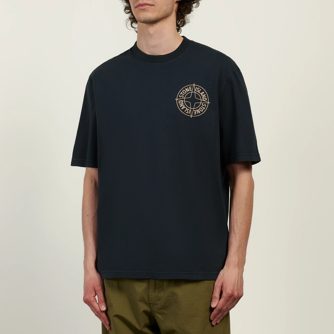 Stone Island Мужская футболка Organic Cotton Jersey Outline Compass