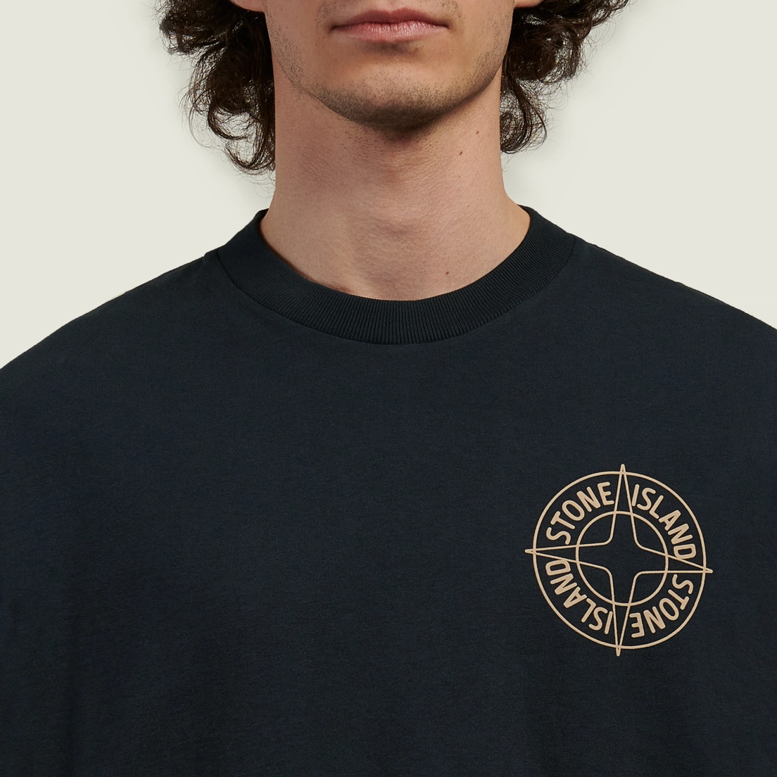 Stone Island Мужская футболка Organic Cotton Jersey Outline Compass