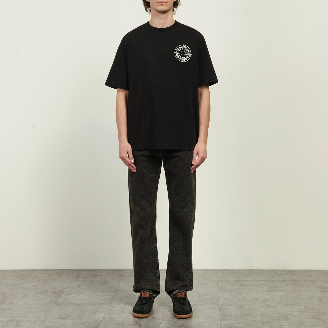 Stone Island Мужская футболка Organic Cotton Jersey Outline Compass