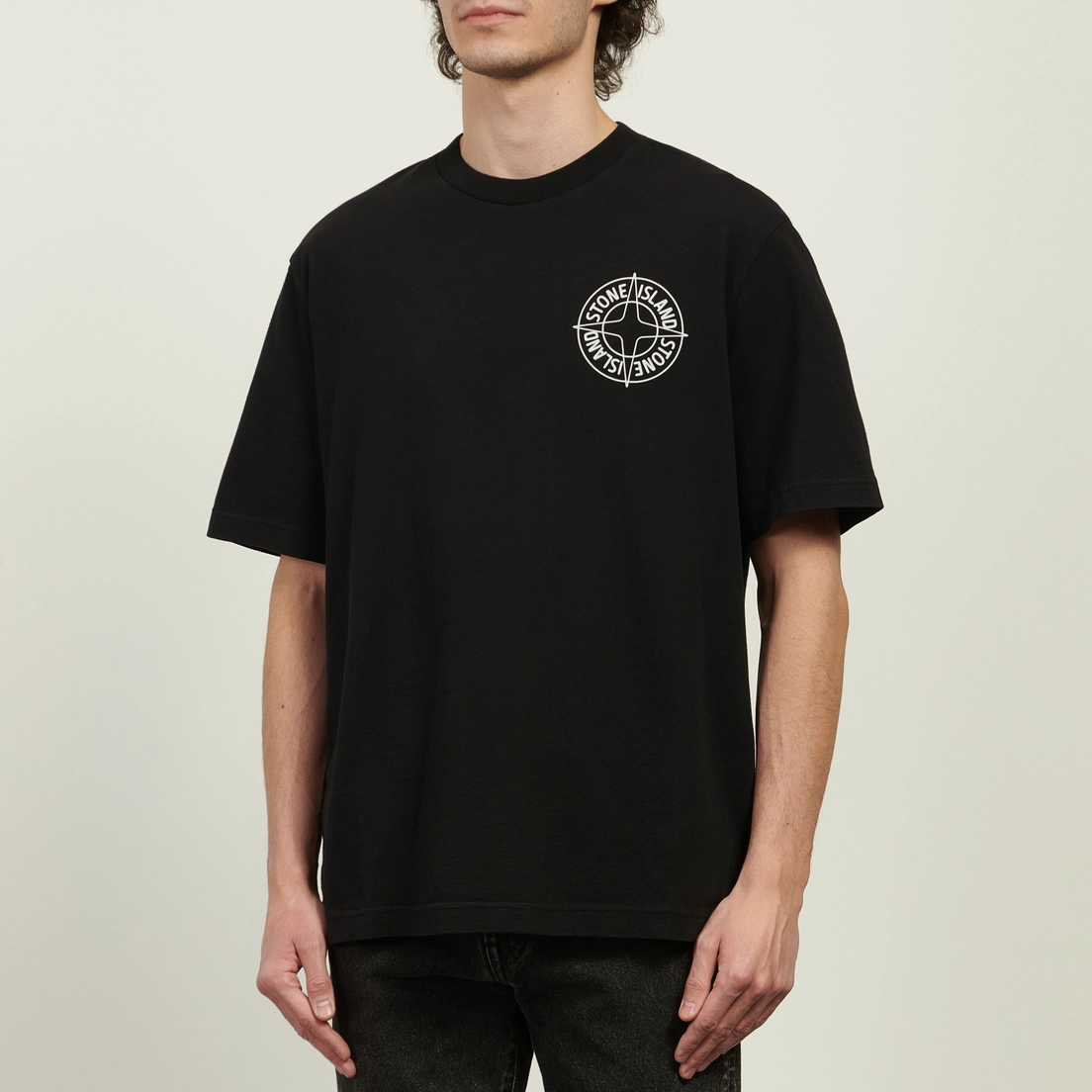 Stone Island Мужская футболка Organic Cotton Jersey Outline Compass