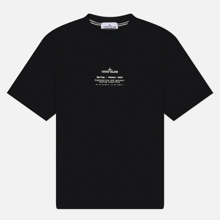 Мужская футболка Stone Island Organic Cotton Jersey Stone, цвет чёрный, размер M