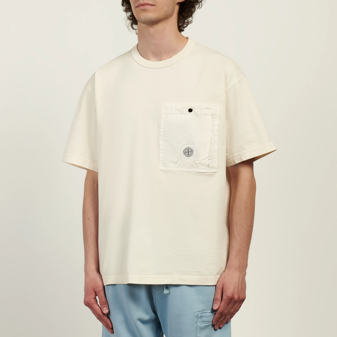 Stone Island Мужская футболка Combed Organic Cotton Jersey Chest Pocket