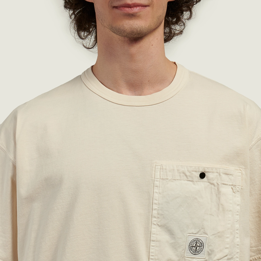 Stone Island Мужская футболка Combed Organic Cotton Jersey Chest Pocket