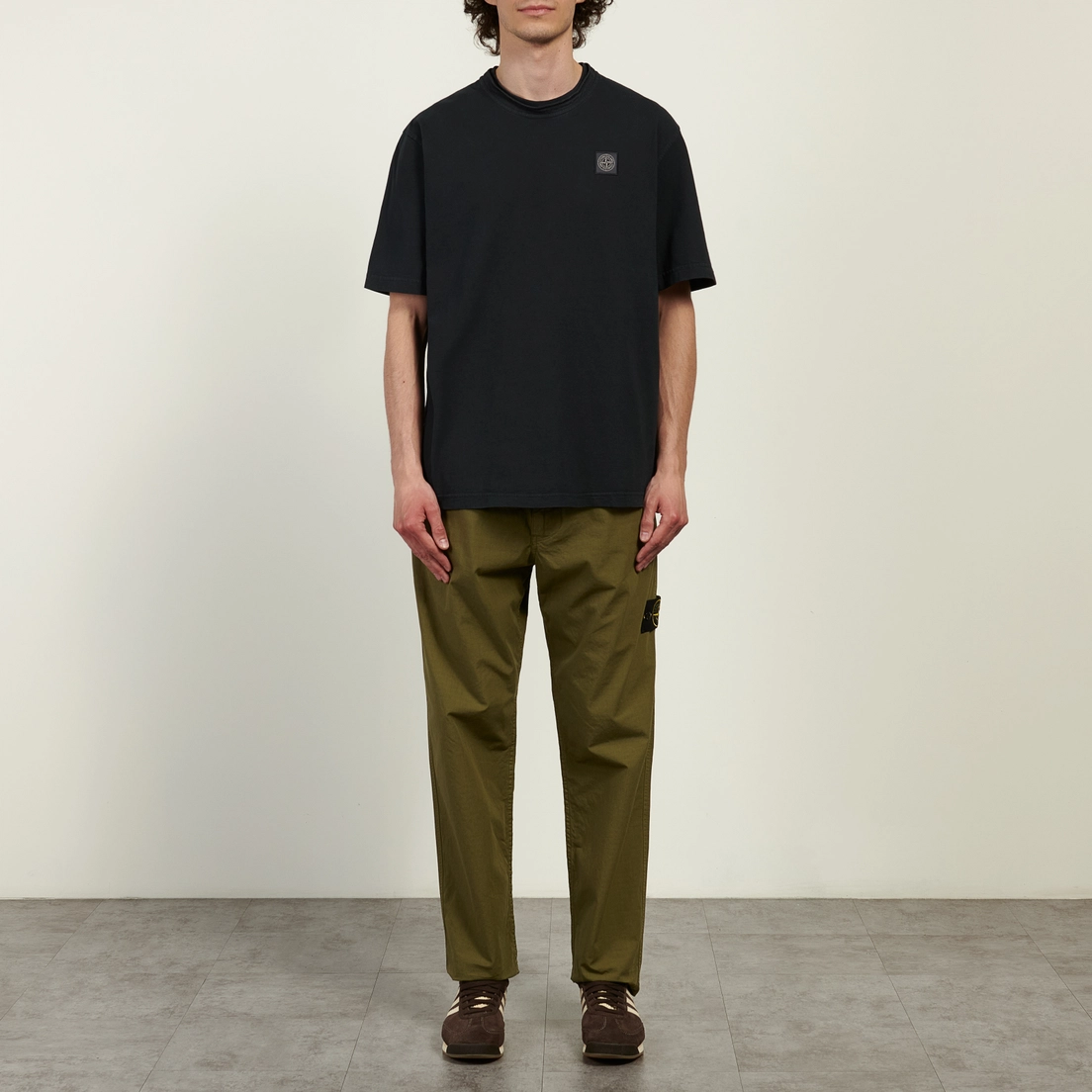 Stone Island Мужская футболка Combed Organic Cotton Jersey Old Effect