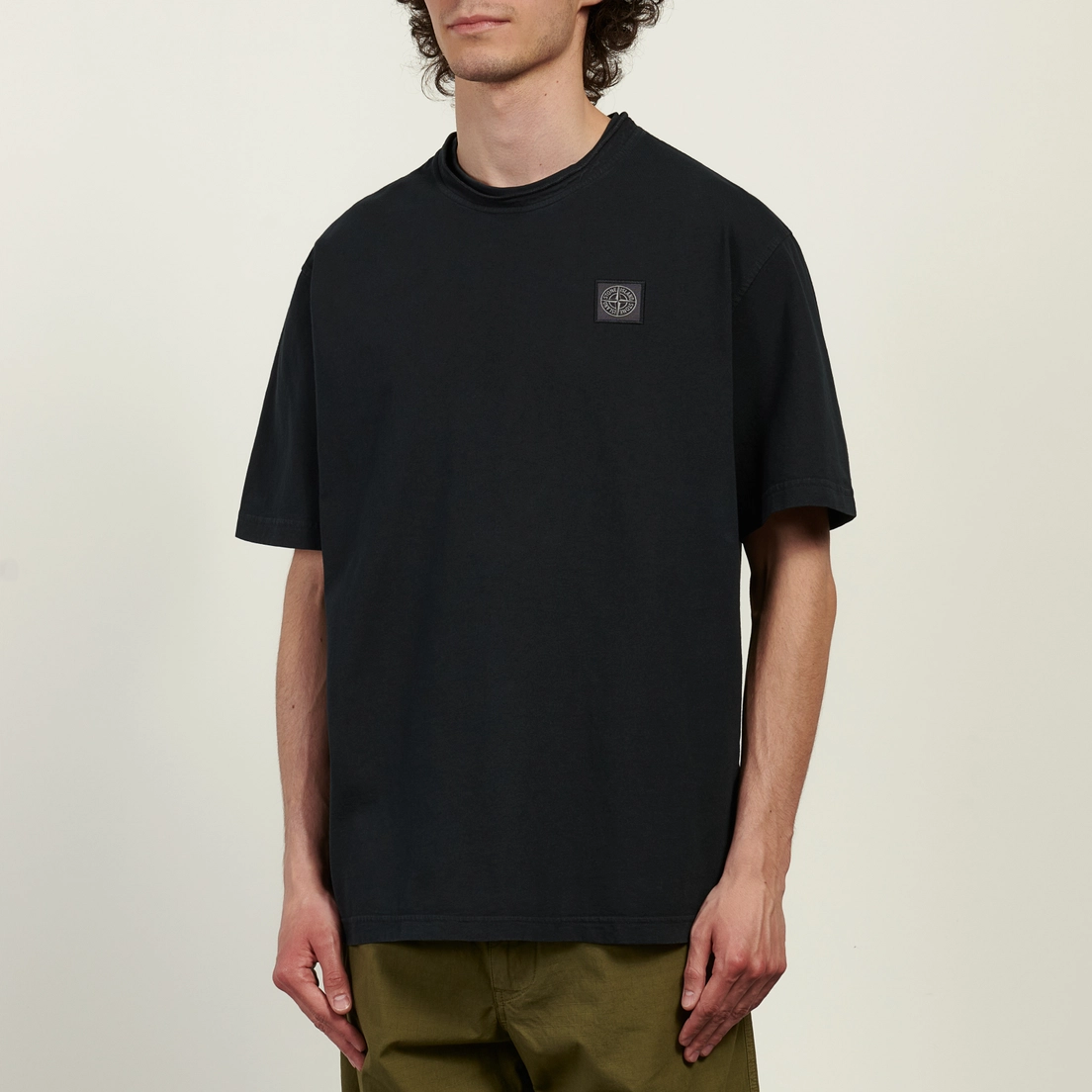 Stone Island Мужская футболка Combed Organic Cotton Jersey Old Effect