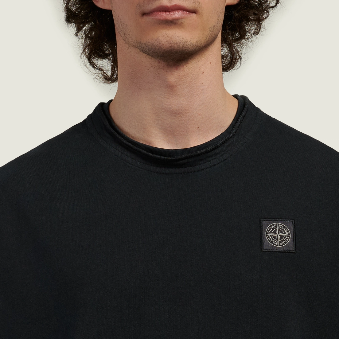 Stone Island Мужская футболка Combed Organic Cotton Jersey Old Effect